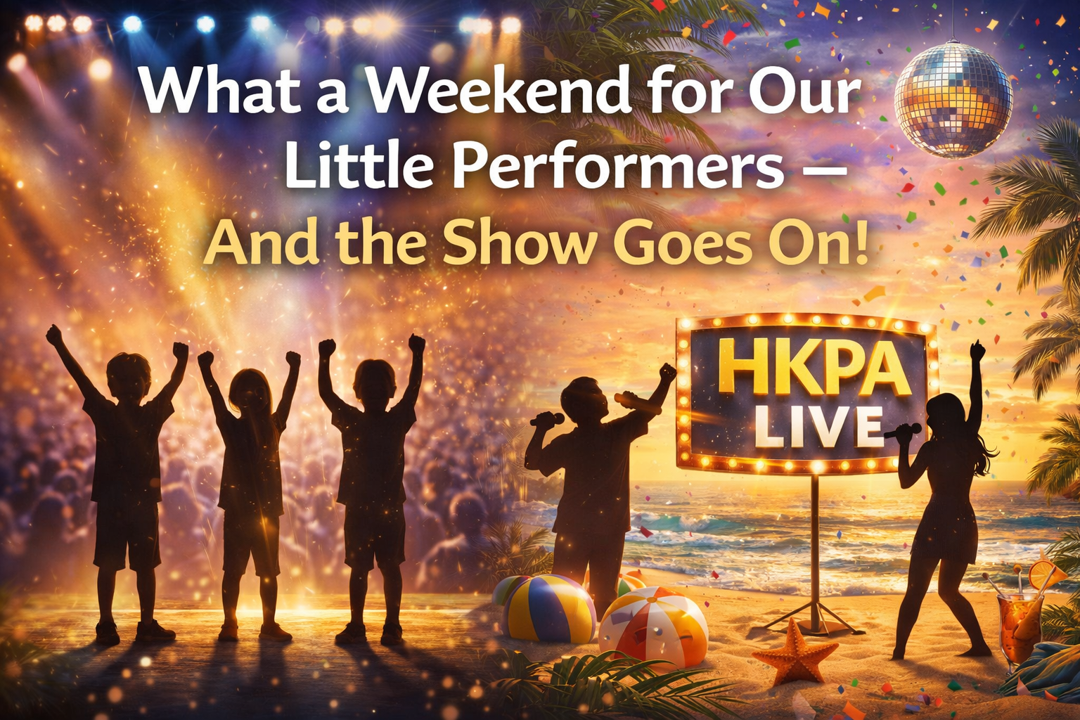 Children performing at a vibrant event.